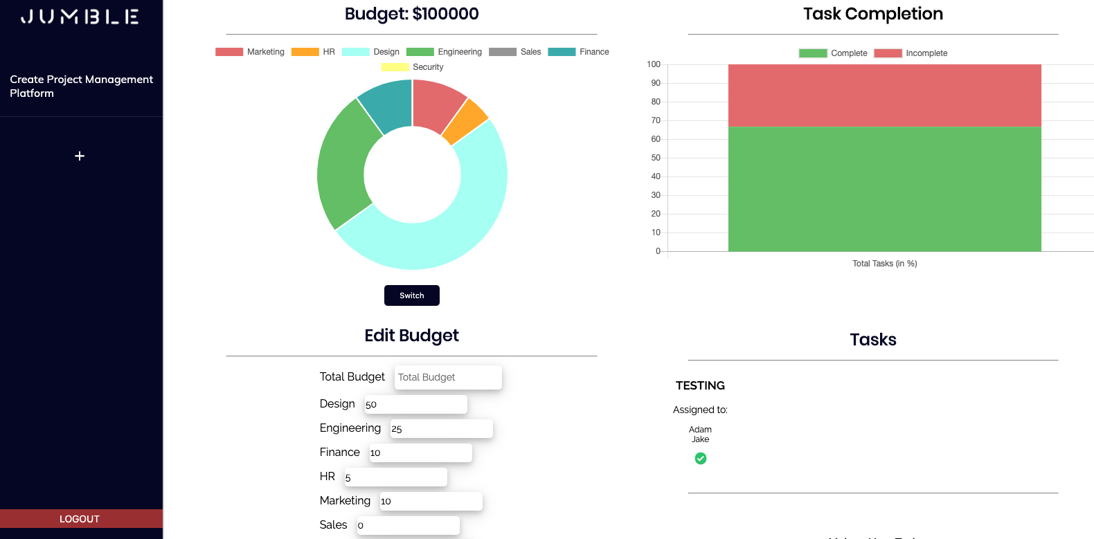 Project Management Website